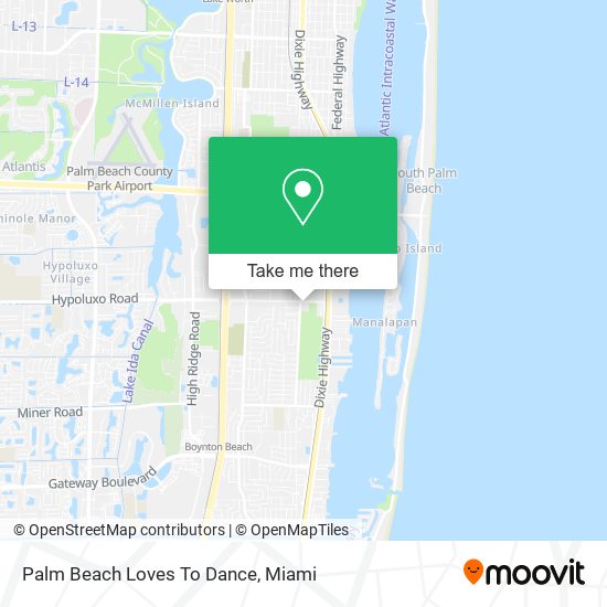 Mapa de Palm Beach Loves To Dance