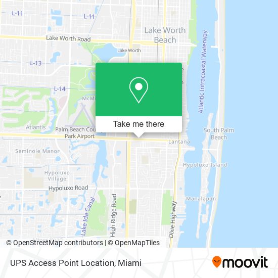 UPS Access Point Location map