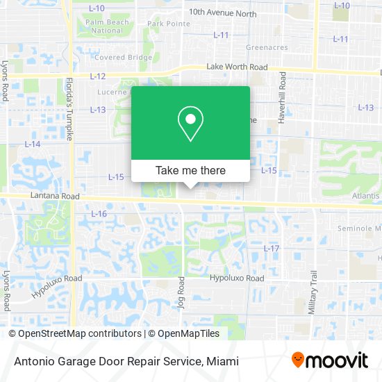 Mapa de Antonio Garage Door Repair Service