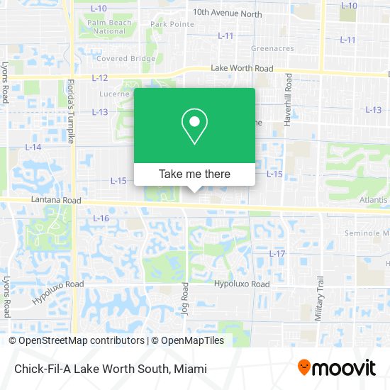 Chick-Fil-A Lake Worth South map