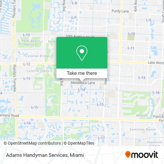 Mapa de Adams Handyman Services