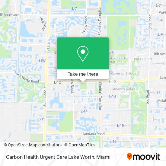 Carbon Health Urgent Care Lake Worth map