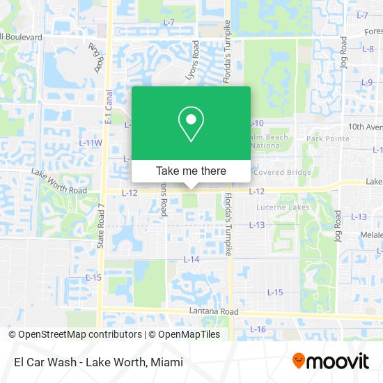 El Car Wash - Lake Worth map