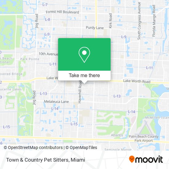 Town & Country Pet Sitters map