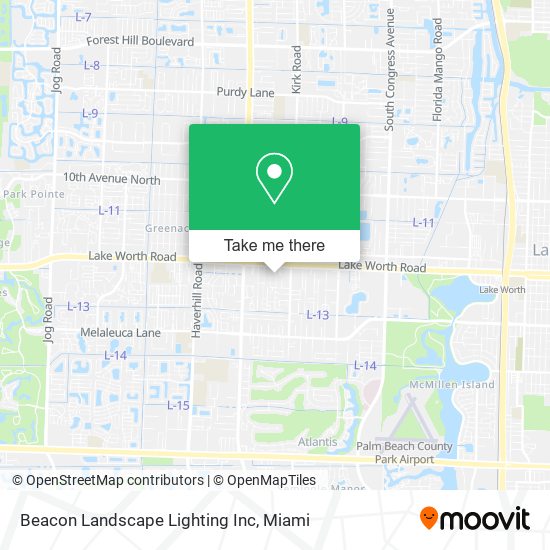 Beacon Landscape Lighting Inc map