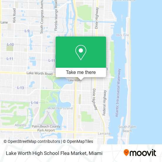 Mapa de Lake Worth High School Flea Market