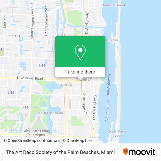 Mapa de The Art Deco Society of the Palm Beaches