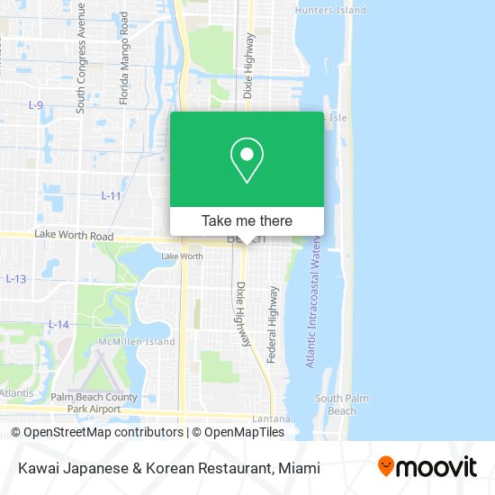 Mapa de Kawai Japanese & Korean Restaurant