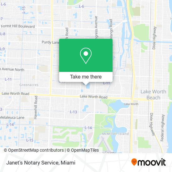 Mapa de Janet's Notary Service