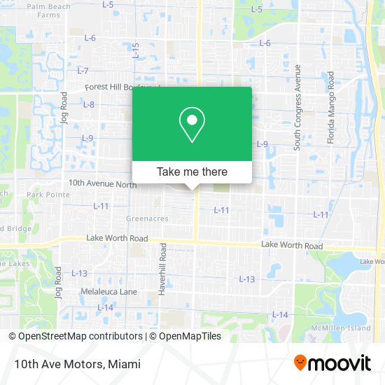 10th Ave Motors map