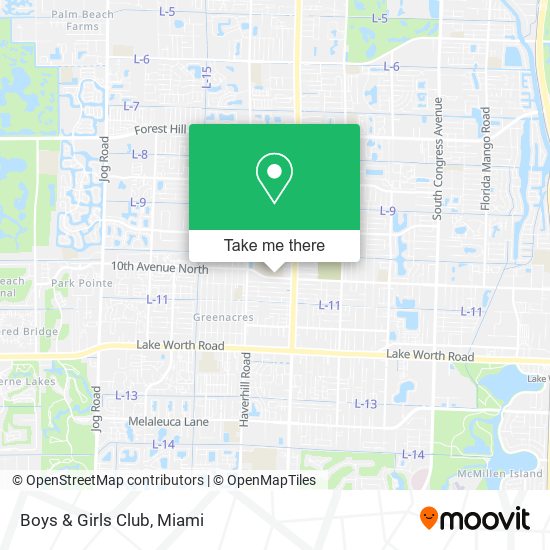 Mapa de Boys & Girls Club