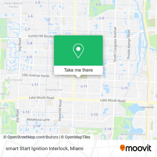 Mapa de smart Start Ignition Interlock