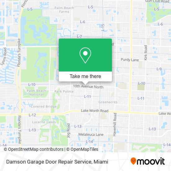 Damson Garage Door Repair Service map