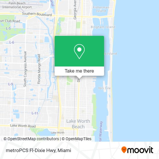 Mapa de metroPCS Fl-Dixie Hwy