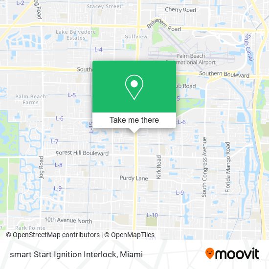 Mapa de smart Start Ignition Interlock