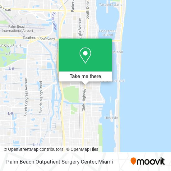 Palm Beach Outpatient Surgery Center map