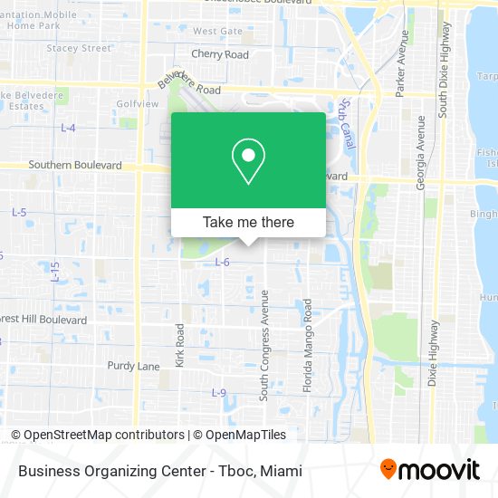 Business Organizing Center - Tboc map