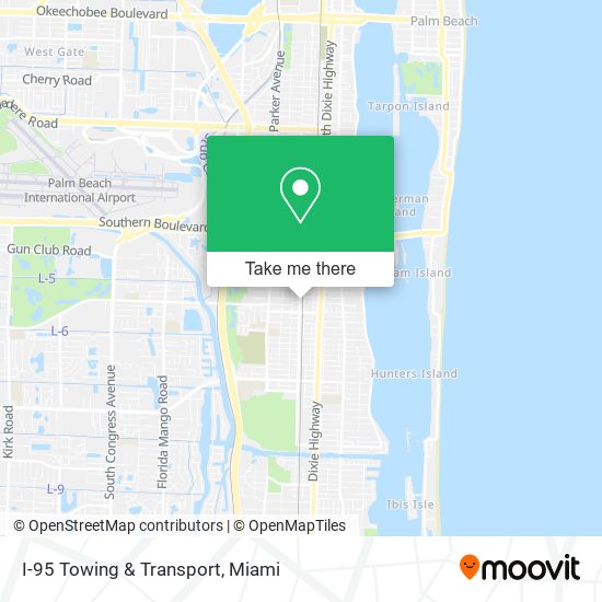 I-95 Towing & Transport map