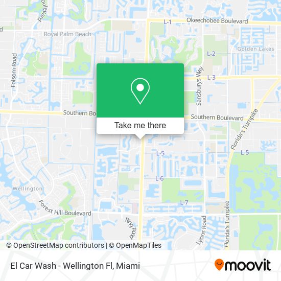 Mapa de El Car Wash - Wellington Fl