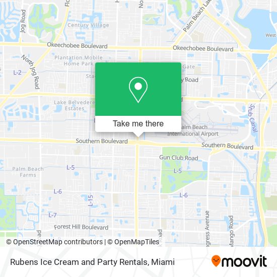 Rubens Ice Cream and Party Rentals map