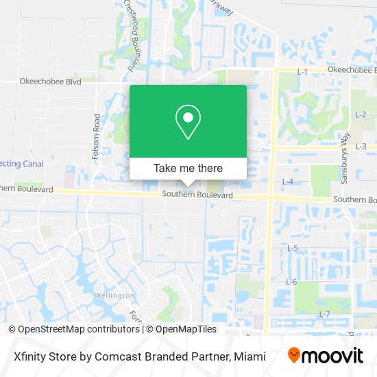 Xfinity Store by Comcast Branded Partner map