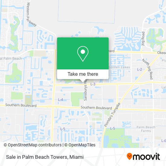 Mapa de Sale in Palm Beach Towers
