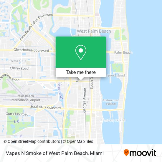Mapa de Vapes N Smoke of West Palm Beach
