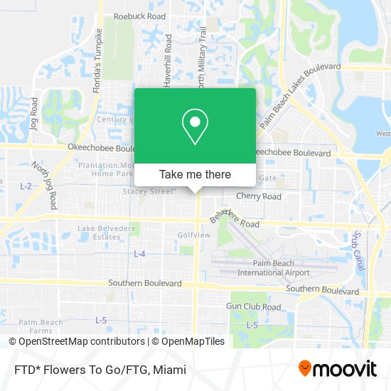 Mapa de FTD* Flowers To Go/FTG