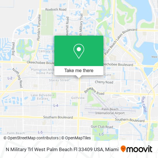 Mapa de N Military Trl West Palm Beach Fl 33409 USA