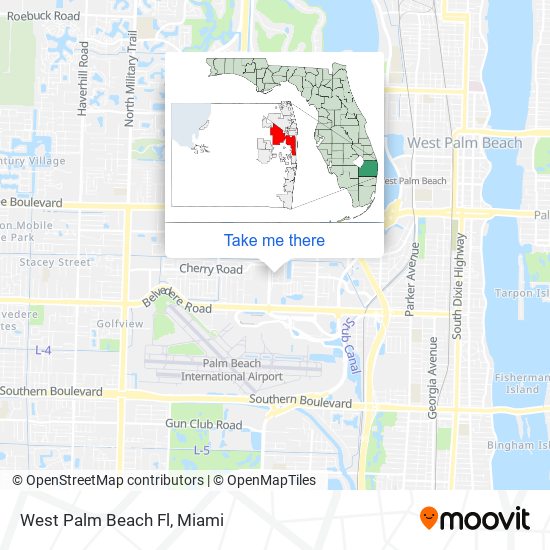 West Palm Beach Fl map