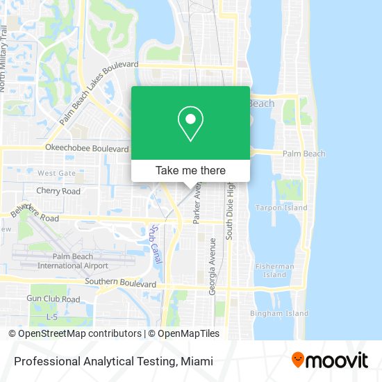 Mapa de Professional Analytical Testing