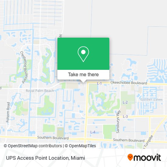 UPS Access Point Location map