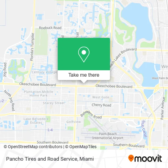 Mapa de Pancho Tires and Road Service