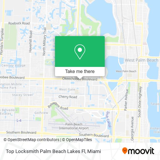 Top Locksmith Palm Beach Lakes Fl map