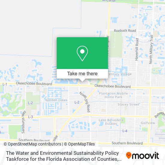Mapa de The Water and Environmental Sustainability Policy Taskforce for the Florida Association of Counties