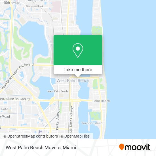 West Palm Beach Movers map