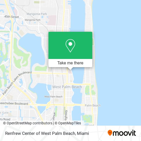 Renfrew Center of West Palm Beach map