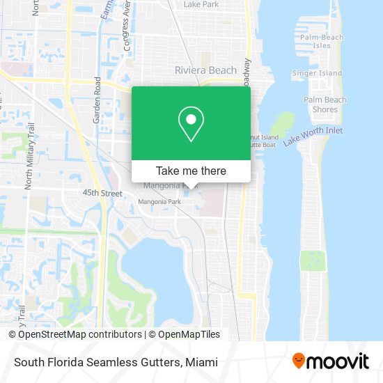 Mapa de South Florida Seamless Gutters