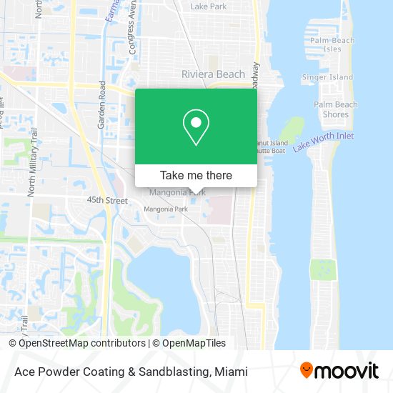 Mapa de Ace Powder Coating & Sandblasting