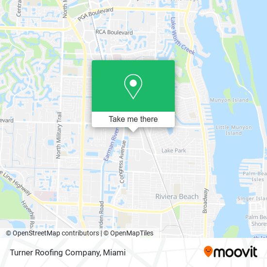 Turner Roofing Company map