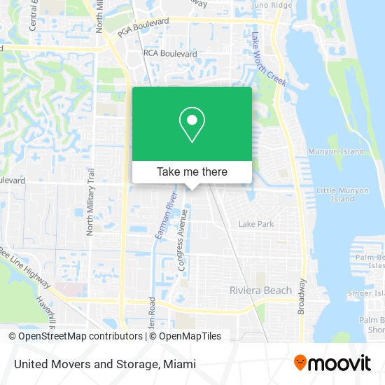 Mapa de United Movers and Storage