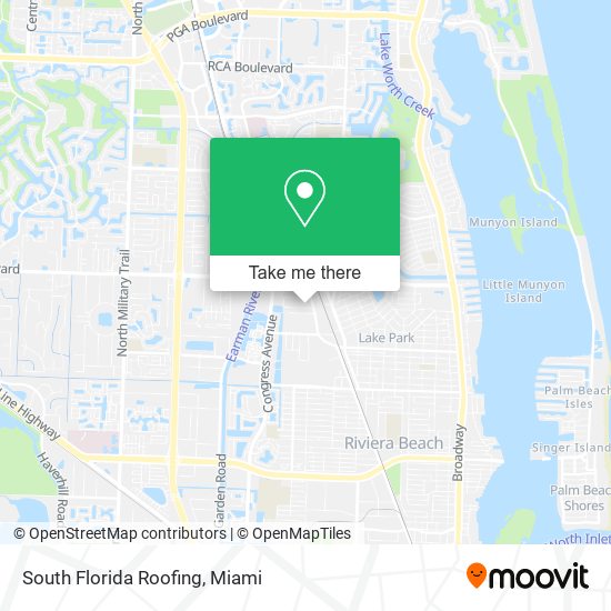 South Florida Roofing map