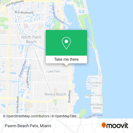Pawm Beach Pets map