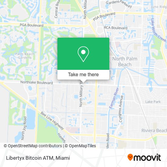 Mapa de Libertyx Bitcoin ATM