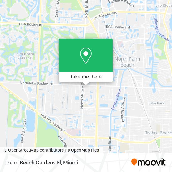 Palm Beach Gardens Fl map