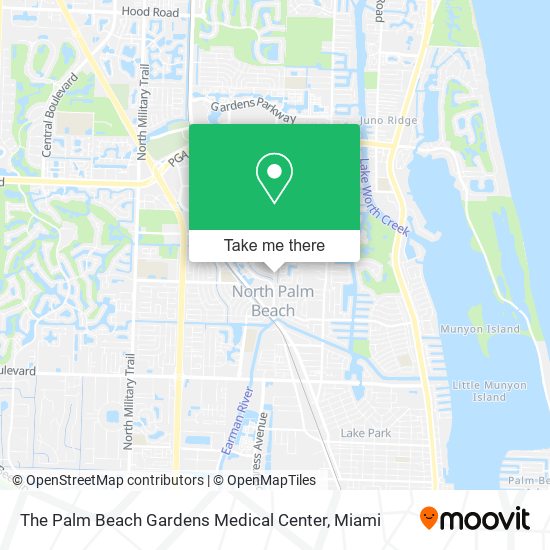 The Palm Beach Gardens Medical Center map