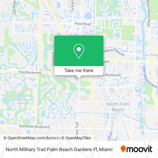 North Military Trail Palm Beach Gardens Fl map