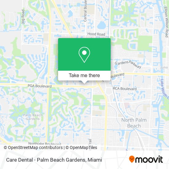 Mapa de Care Dental - Palm Beach Gardens