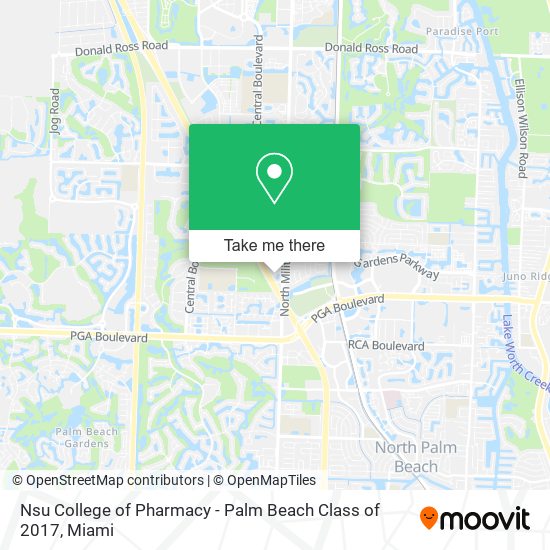 Nsu College of Pharmacy - Palm Beach Class of 2017 map