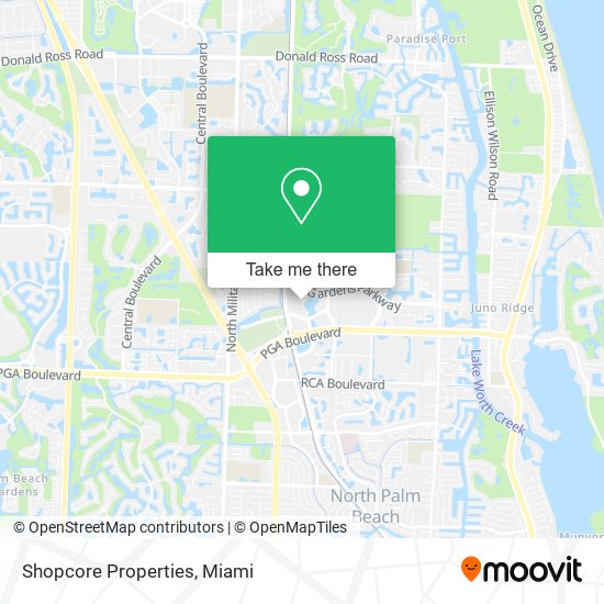 Mapa de Shopcore Properties